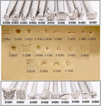 65PCS Leather Stamping Tool Leather Carving Working Saddle Making Tools DIY Leather Craft Stamps Set DIY Hammer Swivel Knife with Leathercraft Metal Letter and Number Stamps Punch