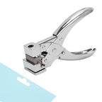 T-Slot Hole Punch Heavy Duty - Handheld Punch for ID Cards, Plastic, Cardstock, Cardboard & PVC - Sharp Visible Blade Edge, Durable Zinc Alloy Construction, Easy Spring Action for Fast, Clean Holes