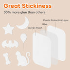 HTVRONT Iron on Patches for Clothing Repair, 20 Pieces White Sublimation Patch, Fabric Patches for Clothes, White Repair Decorating Kit, Iron on Blank Patches Size 3.7" by 4.9" (9.5 cm x 12.5 cm)