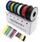 Fermerry 22 AWG Stranded Wire Spool 50ft Each 6 Colors Flexible 22 Gauge Silicone Hook up Wire Kit Electrical Tinned Copper Wire