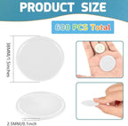 Coopay 600 Pieces Plastic Poker Chips Learning Counters Disks Bingo Chip Counting Discs Markers for Math Practice and Poker Card Game Tokens, Teaching Rewards, 38 mm/ 1.5 Inches (White)