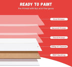 Simetufy 12 Pack 9 x 12 inch Canvas Boards for Painting Canvas Panels- Gesso Primed Acid-Free 100% Cotton for Acrylics Oil Watercolor Tempera Paints