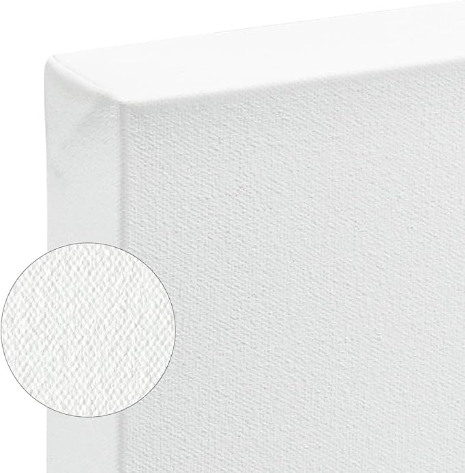SoHo Urban Artist, 10x10 Heavyweight Stretched Cotton Canvas for Painting - 1.5" Deep- 3 Pack, Triple Primed, 100% Cotton Canvas, Archival, Universal Primed for Oil, Acrylic, Alkyd, Mixed Media