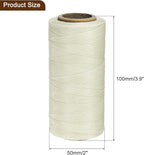 uxcell 150D 0.8mm Flat Waxed Thread 284 Yards Polyester Leather Sewing Waxed String Hand Stitching Waxed Cord for Leather Stitching Sewing Bookbinding DIY Craft Creamy White