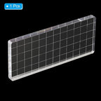 PATIKIL 5" x 2" Acrylic Stamp Block, Clear Stamping Block with Grid Lines Decorative Mounting Blocks Square for Scrapbooking DIY Crafts Card Making