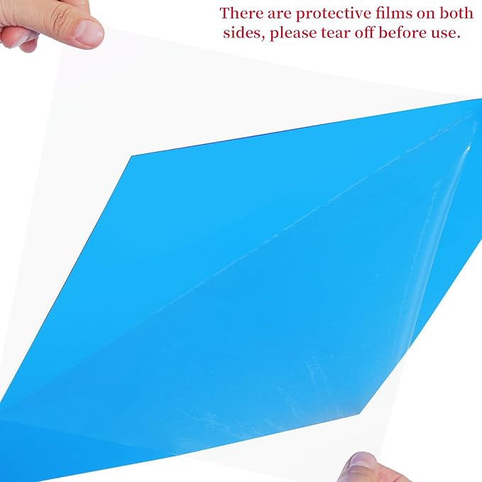 Lystaii 9pcs Lighting Gel Filter 11.8 x 11.8 Inches Gel Light Filter Color Correction Colored Overlays Transparent Color Filters Film Plastic Sheets for Film, Video, Photo, Stage Studio (Dark Blue)