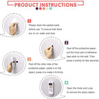 BRAVESHINE Industrial-Strength Self Adhesive Hook and Loop Roll - 0.8 Inch 16.5FT Double Side Hook and Loop Strips Fasteners Tape for Sewing, Pedal Board, Mounting or Hanging Items - White Tape