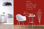Chalkboard Blackboard Paint - Brush on Wood, Metal, Glass, Wall, Plaster Boards Sign, Frame or Any Surface. Use with Chalk Pen Wet Erase, Non-Toxic - Matte Finish [Red] - (8.5oz Cover 32 sf)