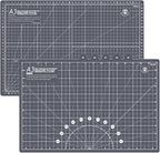 Headley Tools 18"x12" Thickened Self Healing Cutting Mat, A3 Rotary Cutting Sewing Mat for Crafts, Double Sided 5-Ply Table Cutting Board for Fabric Quilting Leather Arts Hobby Project, Grey