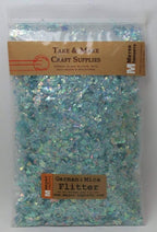 Blue Flitter Iridescent Ice Glitter Flakes for Nail Art - Lightweight Holographic Polyester - 311-4341 - 1/2 oz (14 Grams)