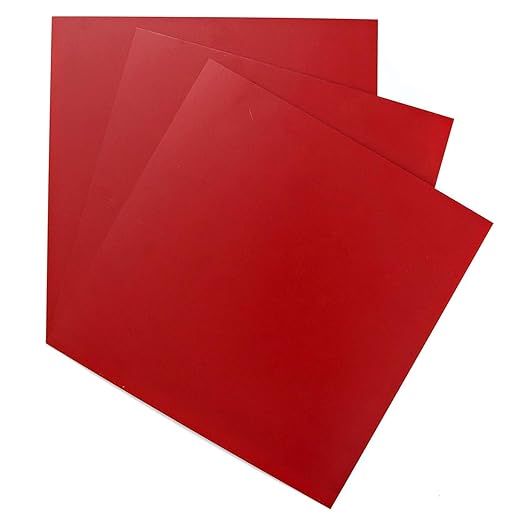 EAGLE 1: 12" x 12" 26 Gauge Sheet Metal Squares (3 Pack Per Order, Multiple Colors) Great for Arts, Crafts, DIY Home or Work Projects (18" X 18", Bright Red)