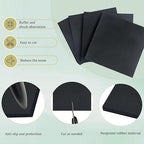 4 Pieces Anti Vibration Pads 1/8 in Thick X 4 in X 4 in, Neoprene Rubber Pads, Hard Rubber Block for Anti-Slip, Shock Absorption, Protection