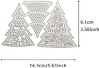 Metal Cutting Dies DIY Merry Christams Embossing Stencil Template Scrapbooking Card Making Mold Photo Album Arts Crafts Tools (Christmas Tree Set-14.3x9.1cm)