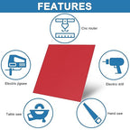 Anodized Aluminum Sheet Metal 12 x 1/32 Inch Red Plates Engraving Blanks for Laser Engraving, 0.8MM Thin Decorative Sheets Crafting, House Decoration