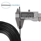 Fashewelry 114 Feet 10 Gauge Aluminum Wire Black Bendable Metal Craft Wire for Beading Jewelry Craft Making (2.5mm)
