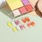 7 Colors Solid Fluorescent Neon Pigment Powder Set Gradient Iridescent Rainbow Palette Glitter Rubbing Dust for Gel Polish Nail Art Decorations