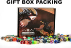 DND Dice Set 42 Pcs Polyhedral Dungeons and Dragons Rolling Dice for D&D RPG MTG Table Games Dice Bulk with Colorful Drawstring Bags and Dice Tray (Double-Color)