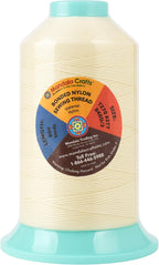 Mandala Crafts Size 277 840D T270 Bonded Nylon Thread Ivory Heavy Duty Sewing Threads - 800 YDs Tex 270 Thread for Leather, Jeans, Weaving, Outdoor Marine Upholstery Threads