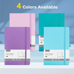 4 Pack Lined Journal Notebooks for Work, Travel, College, A5 Size 100 GSM Thick Paper, Classic Ruled, Hardcover Notepad for Writing 160 Pages, 5.5 x 8.3 inch, 4 Light Multicolors