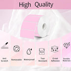 2x1 Inch Thermal Labels, Pink Thermal Printer Stickers, Waterproof Self-Adhesive Shipping Label Printer Sticker for Barcode, Name, Address, 300 Labels/Roll