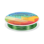 HARFINGTON 8ft Jewelry Wire, 20 Gauge (0.8mm) Brass Craft Soft Metal Tarnish Resistant Copper Beading Wire for Jewelry Making Supplies Crafting, Green