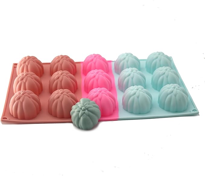 X-Haibei Fall Persimmon Fruit Silicone Mold - 15 Cavity for Soap, Cake, Chocolate, Jello, Resin - Realistic Detailed Design, Food Grade Flexible Bakeware Pan - 2.5oz per Cell