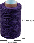 284 Yards Waxed Thread, 210D Heavy Duty Wax Upholstery Thread for Leather Sewing, 0.8mm Flat Waxed String for Bookbinding/Shoe Repairing/Leather Projects