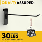 Gridwall Hooks 2 Inch, 60 Pack Heavy Dut Display Hooks for Grid Wall, Grid Panel Hooks Hangers, Grid Wall Accessories for Retail, Craft Shows, Home Setup, and Customized Display, Black