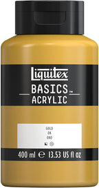 Liquitex BASICS Acrylic Paint, 400ml (13.5-oz) Bottle, Gold