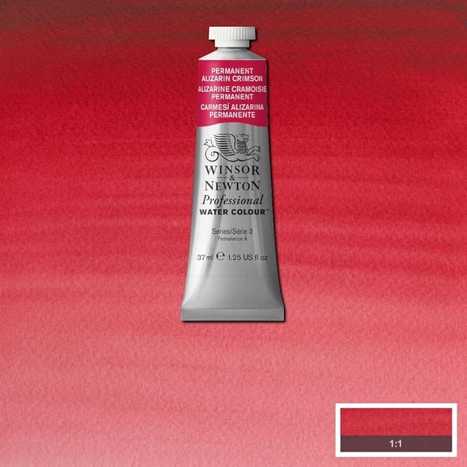 Winsor & Newton Professional Water Colour Paint, 1.25-oz Tube, Permanent Alizarin Crimson