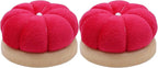 Uxney Pin Cushion,Wooden Sewing Pin Cushion Pincushion Needle Cushion for Sewing Quilting Needlework DIY Crafts(Red,2 PCS)