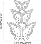 Cutting Dies Metal Stencils Scrapbooking Tools DIY Embossing Template for Paper Card Making Album Arts Crafts Supplies (3D butterfly-9x12.6cm)