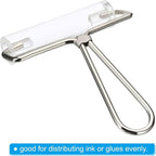 PATIKIL 4 Inch Acrylic Roller Brayer, Clay Rolling Pin Tools with Steel Handle for Wallpaper Printing Printmaking Ink Stamping Tape Construction