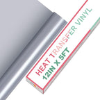 HTVRONT HTV Heat Transfer Vinyl Rolls - 12" x 5ft Silver for Shirts, Iron on for All Cutter Machine - Easy to Cut & Weed for Heat Design (Silver)