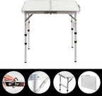 RedSwing 2ft Folding Camping Table,Small Portable Pinic Table Adjustable Height, Lightweight Aluminum Camping Table for Outdoor Indoor Hiking Camp