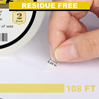 2Packs Clear Floral Tape - 1/4" Wide Floral Vase Tape, Clear Waterproof Floral Tape for Fresh Flower Bouquets and Flower Arrangements Crafts (0.25inch*2Packs)