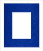 11x14 Mat Bevel Cut for 8.5x11 Photos - Acid Free Royal Blue Suede Precut Matboard - For Pictures, Photos, Framing - 4-ply Thickness