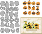Halloween Clear Silicone stampReusable Stamp with Pumpkins, Skulls, Bats, Santa Claus, and Holiday Designs. Used for Making Cards, scrapbooks, and DIY templates (Halloween Pumpkin face)