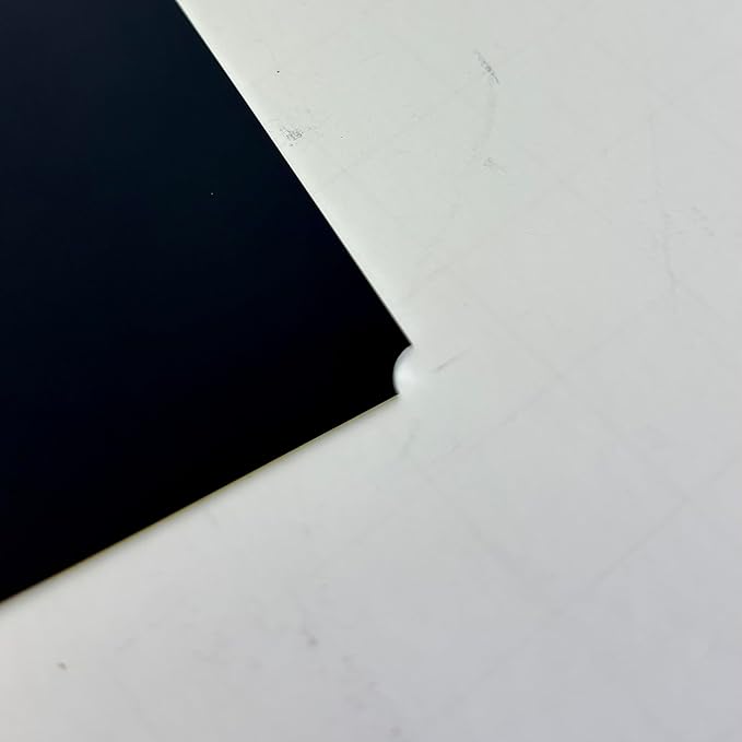 Blank Metal Plates for Laser Engraving - 4 Pack | Aluminum Sheets 0.020" Thick | CO2, Diode, Fiber Laser Compatible | Multiple Sizes & Colors (Black (engraves silver), 1x8.25 inch)