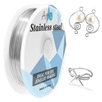 Art3d 20 Gauge Stainless Steel Wire, Bendable Soft Crafting Wire for Jewelry Making Earring Beading DIY Wrapping Sculpting - 120 FT Silver