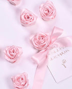 1" x 100 Yards Light Pink Polyester Satin Ribbon Single Faced Bulk Fabric Ribbons for Gift Wrapping, Crafting, Bows Making, Flower Bouquet, Wedding, Home Decor