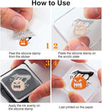 Halloween Words Clear Stamps for Card DIY Happy Halloween Alphabet Crow Bat Pumpkin Clear Stamps Halloween Creature Transparent Rubber Seal Stamps for Photo for Card Making Crafting DIY