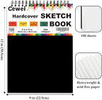 9" x 12" Sketch Book, Top Spiral Sketchbook, 100 Sheets Sketch Pad, (68 lb/100 GSM) Drawing Paper Pad, Drawing Pad for Kids, Artist Sketchbook for Drawing, Illustration & Art Supplies.