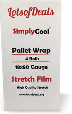Stretch Wrap Industrial Strength 4 Pack 17.5" 1100 SqFt 80 Gauge Extra Thick (20 Micron) Shrink Wrap Roll for Moving Supplies, Furniture, Pallets, Plastic Wrap for Packing, Heavy Duty Stretch Film
