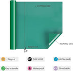 HTV Iron on Vinyl 12Inch by 25ft Roll Heat Transfer Vinyl for T-Shirt HTV Vinyl Rolls for All Cutter Machine - Easy to Cut & Weed for Heat Transfer Design (25ft, Green)