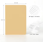 Oucaru Journaling Notebooks A5 College Ruled Notebook 32 Pack Lined Small Kraft Notebooks Bulk 8.3x5.5 Inches, Brown Composition Notebooks Writing Journal School Supplies for School Work and Travel