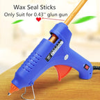 Gray Blue Wax Sealing Sticks, ONWINPOR 10pcs Glue Gun Wax Seal Sticks for Wax Seal Stamp, Melting Wax Seal Sticks for 0.43'' Glue Gun Wax Sealing Sticks (Gray Blue)