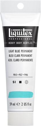 Liquitex Professional Heavy Body Acrylic Paint, 2-oz (59ml) Tube, Light Blue Permanent
