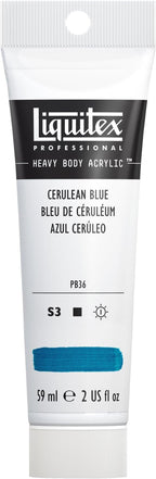 Liquitex Professional Heavy Body Acrylic Paint, 2-oz (59ml) Tube, Cerulean Blue