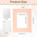 uxcell Picture Mats, 8 x 10 Mat Board Center for 5 x 7 Pictures Acid Free White Core Bevel Cut Frame Mattes with Backing for Display Art Measuring, Lotus Root